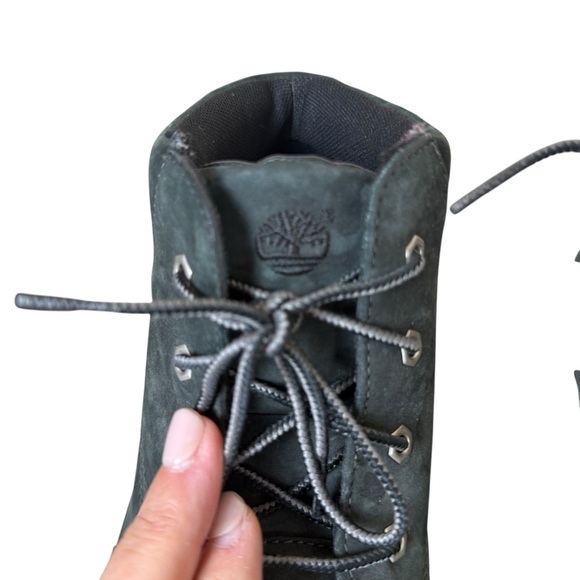 Timberland Eden Square Combat Boots Women's 9 Green Nubuck Lace Up Ankle Sneaker - Picture 9 of 12
